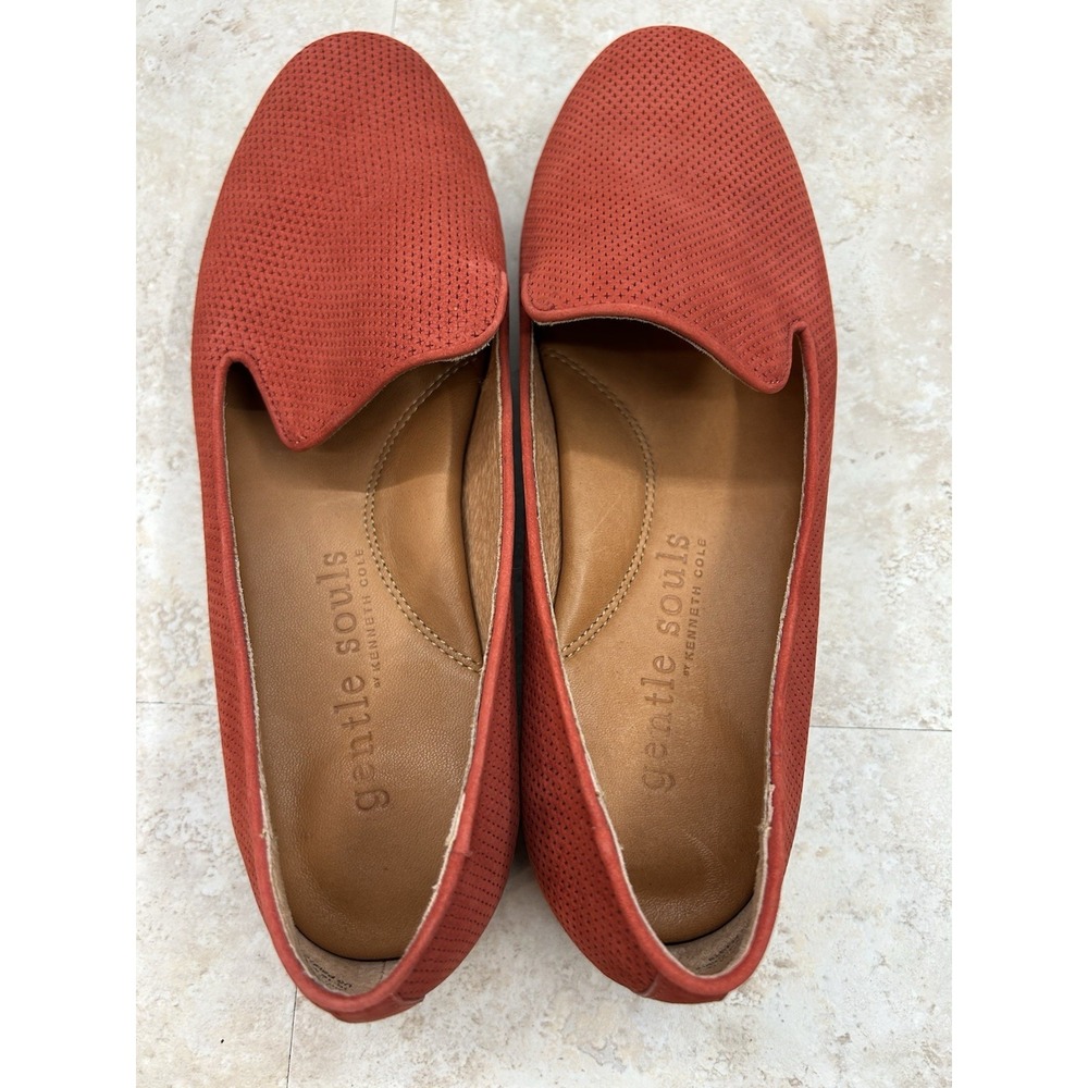 Gentle Souls by Kenneth Cole Women's Eugene 2 Perf Loafer Flat Size 8 Persimmon - Picture 9 of 11